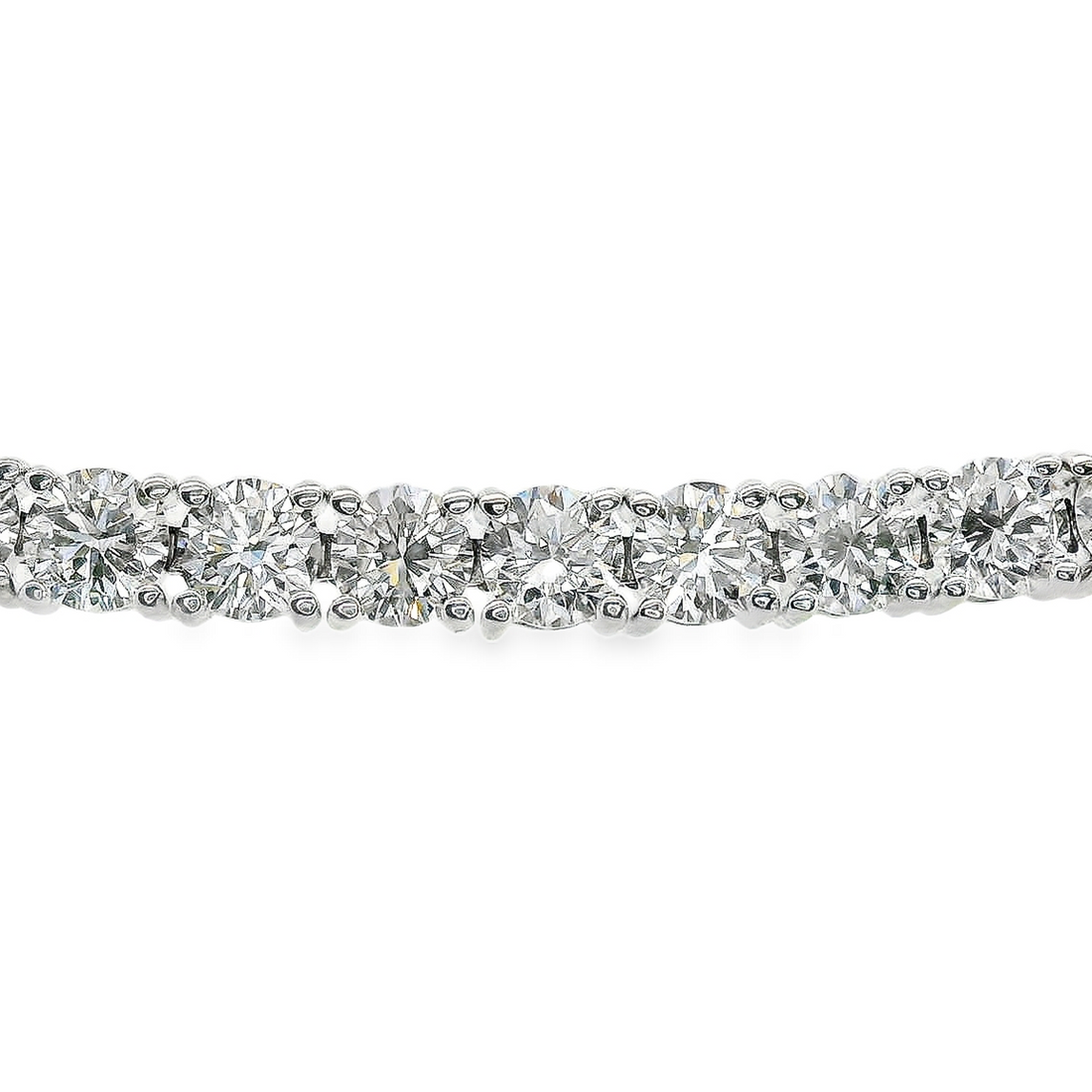 14kt White Gold 7" Lab-Grown Round Diamond Tennis Bracelet (6.53ct)