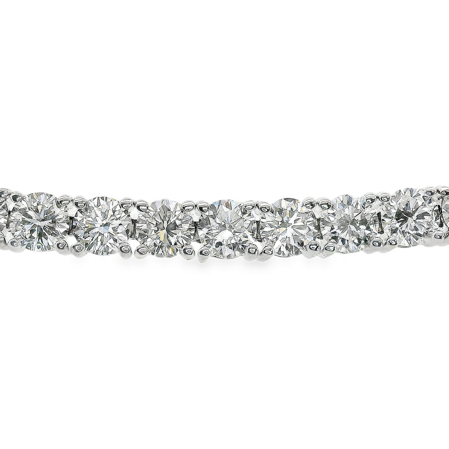 14kt White Gold 7" Lab-Grown Round Diamond Tennis Bracelet (6.53ct)