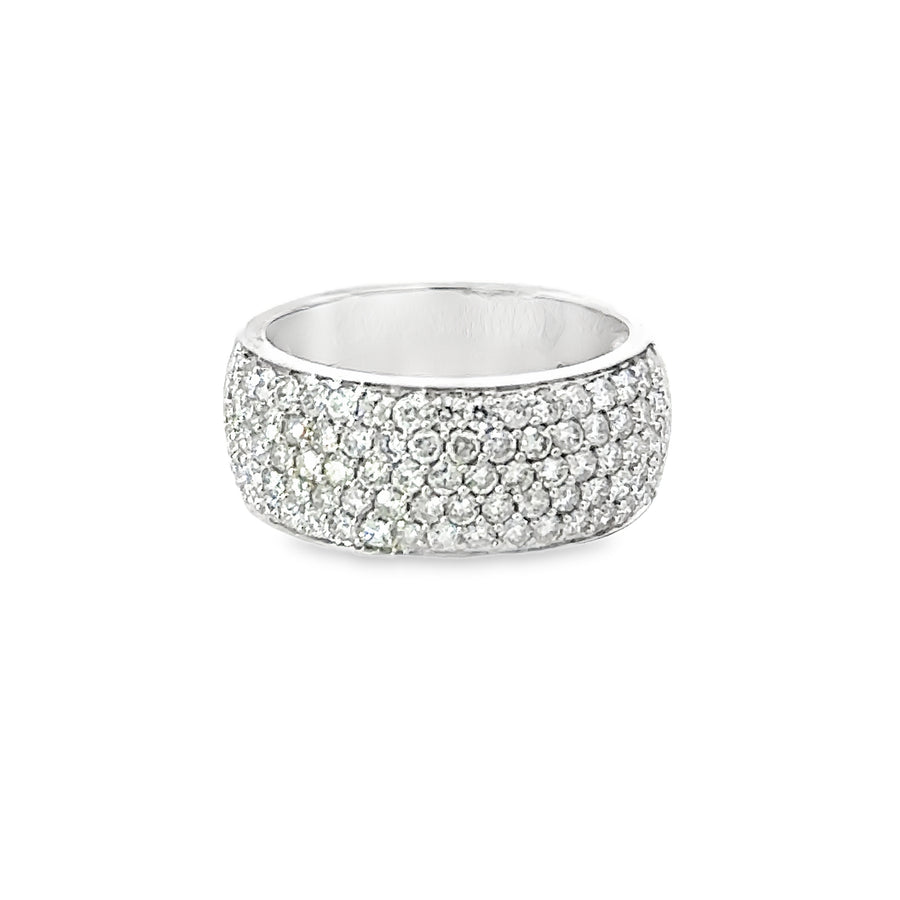 18kt White Gold Natural Diamond Pave Ring (1.42ct)