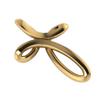 14kt Yellow Gold Ribbon Cross Pendant (1.4g)