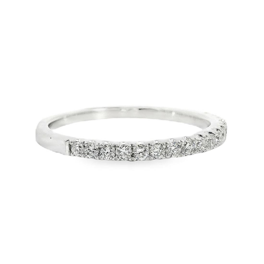 18kt White Gold Natural Round Diamond Wedding Ring (.29ct)