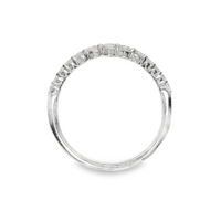 18kt White Gold Natural Tapered Round Diamond Wedding Ring (.41ct)