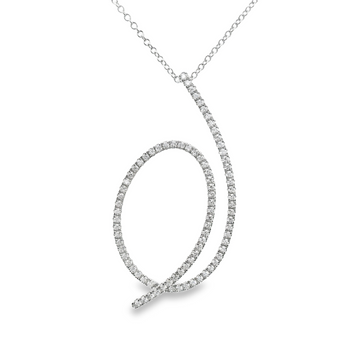 Simon G. 18kt White Gold Freeform Diamond Pendant (.28ct)