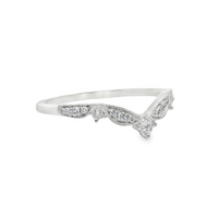 18kt White Gold Natural Round Diamond Wedding Ring (.16ct)