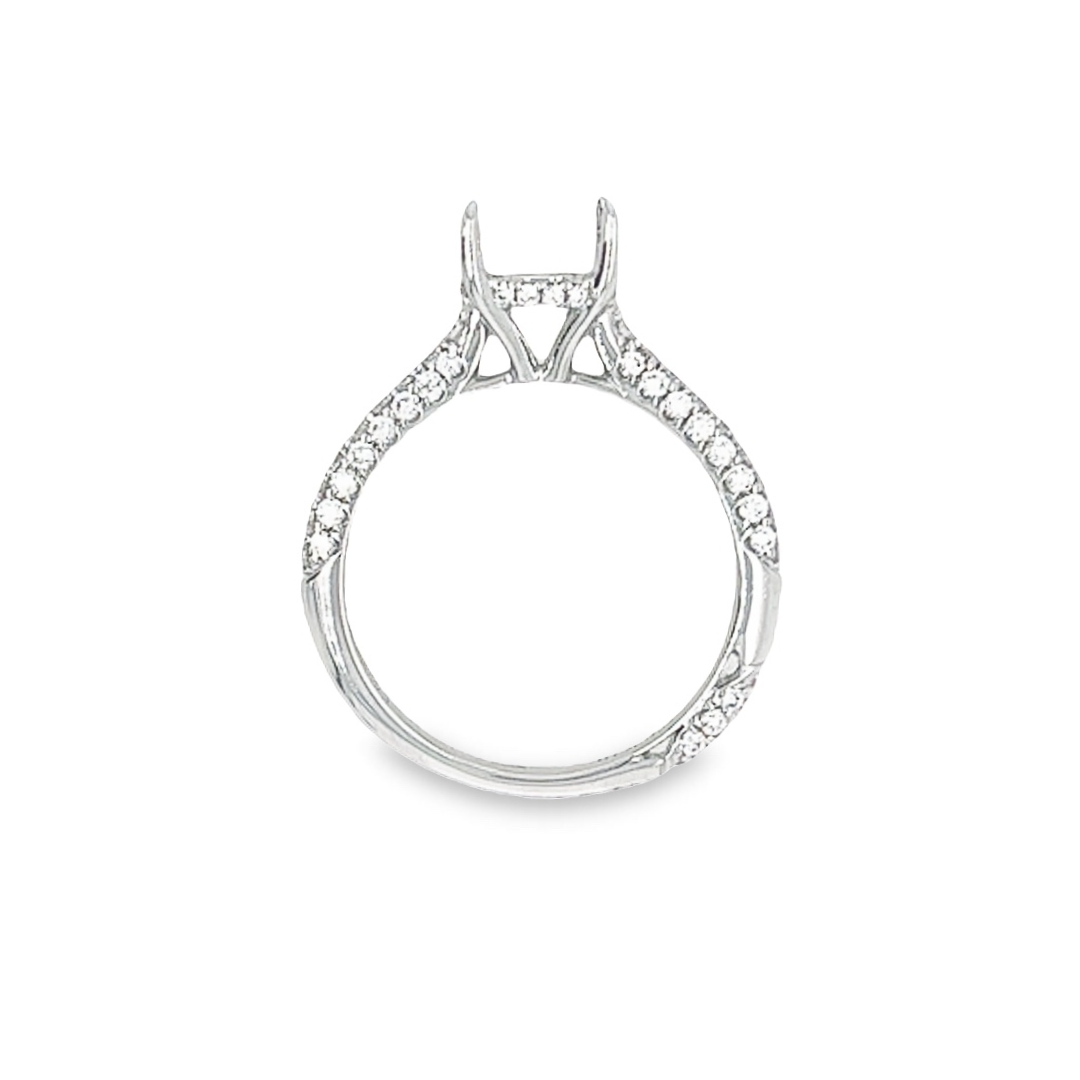 18K White Gold Diamond Semi-Mount Ring (.56ct)