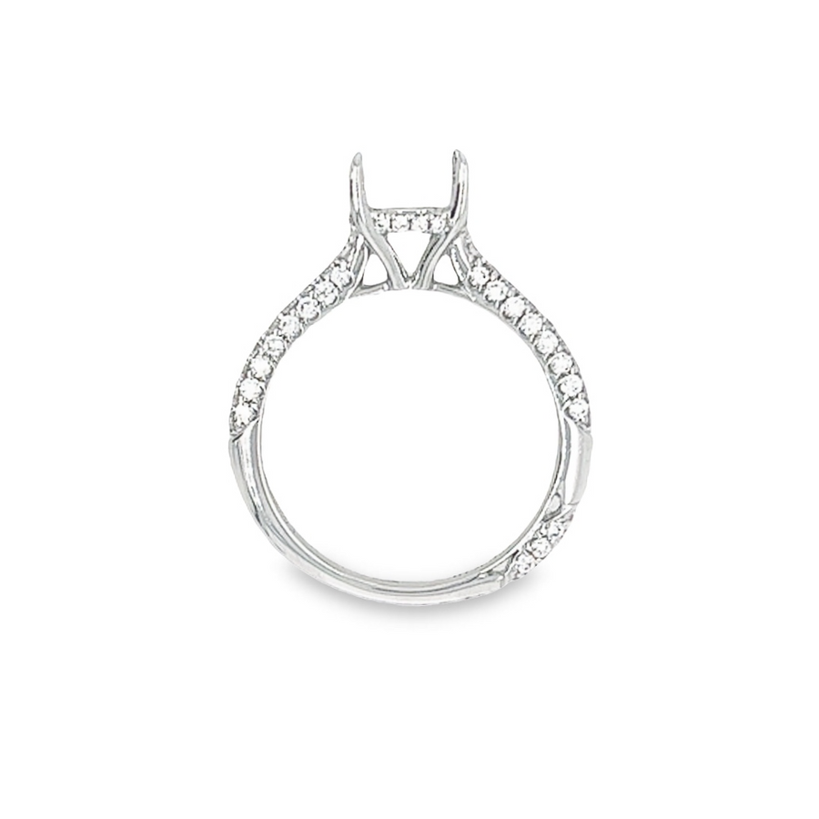 18K White Gold Diamond Semi-Mount Ring (.56ct)