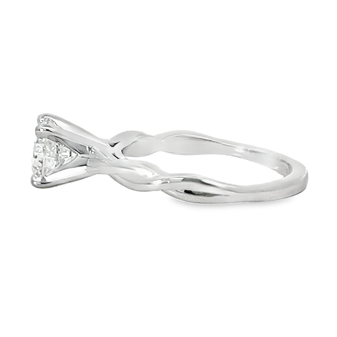 14K White Gold Lab-Grown Round Diamond Engagement Ring (1.32ct)