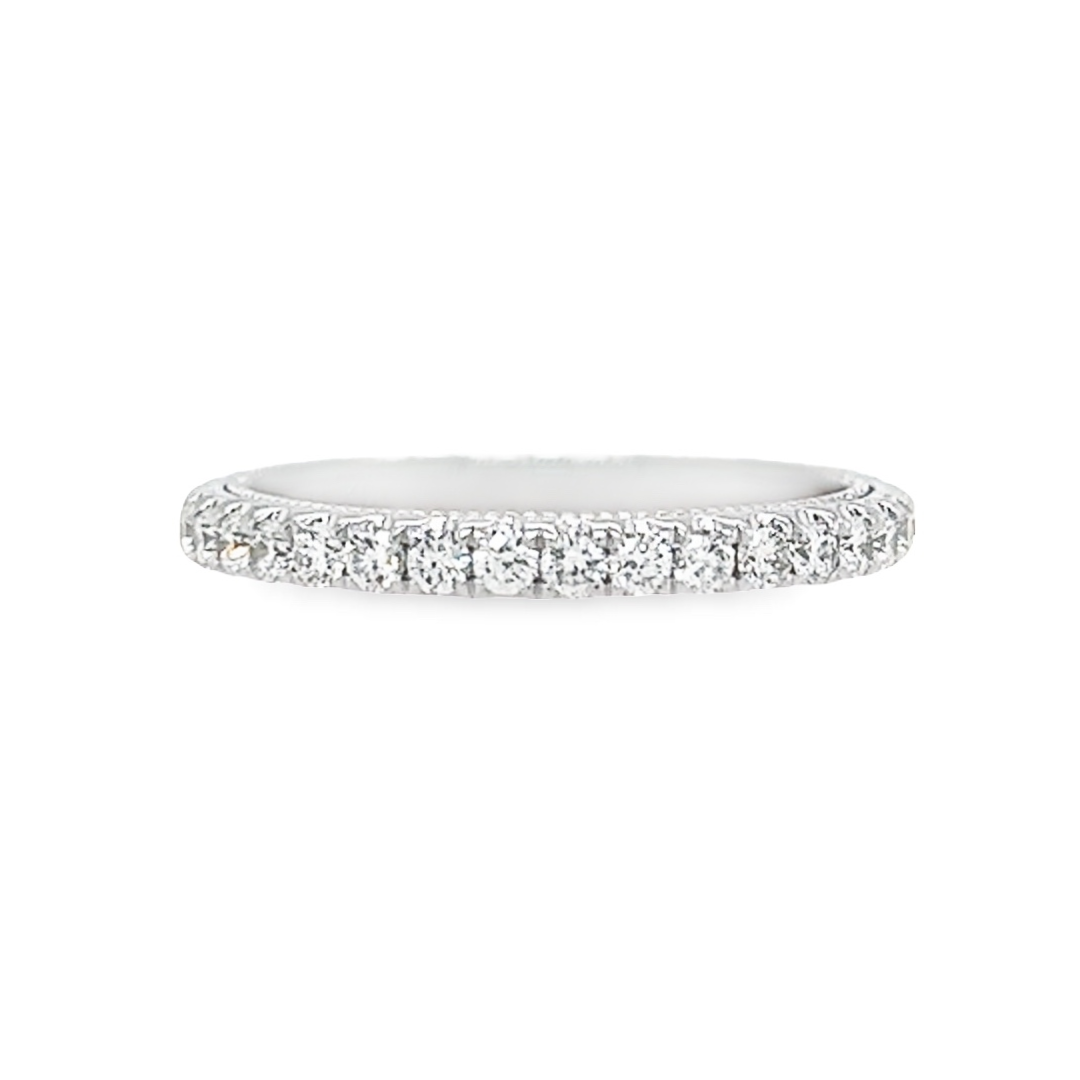 18kt White Gold Diamond Prong Set Wedding Ring (0.52ct)