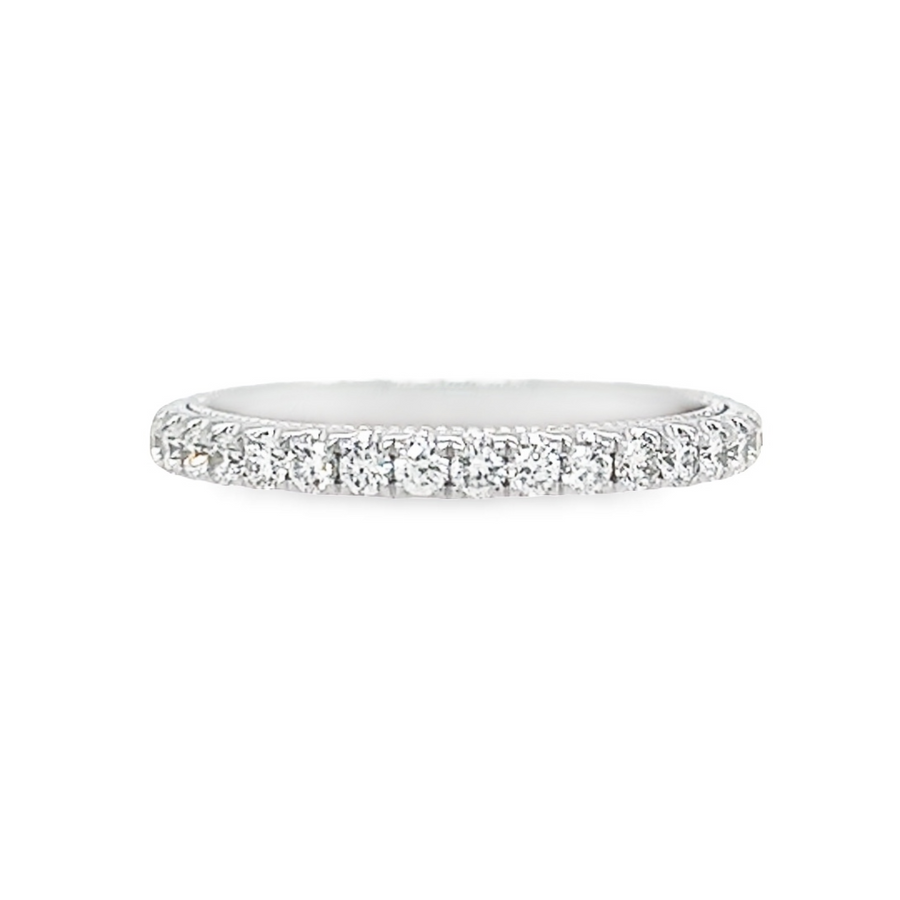 18kt White Gold Diamond Prong Set Wedding Ring (0.52ct)