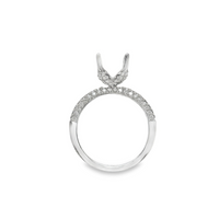 18kt White Gold Natural Round Diamond Semi-Mount Ring (.51ct)