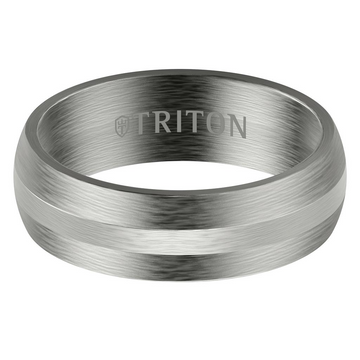 Artcarved 14K White Gold and Tantalum 7mm Ring