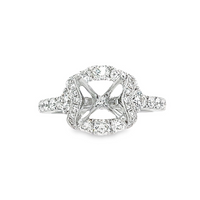 18K White Gold Diamond Semi-Mount Ring (.96ct)