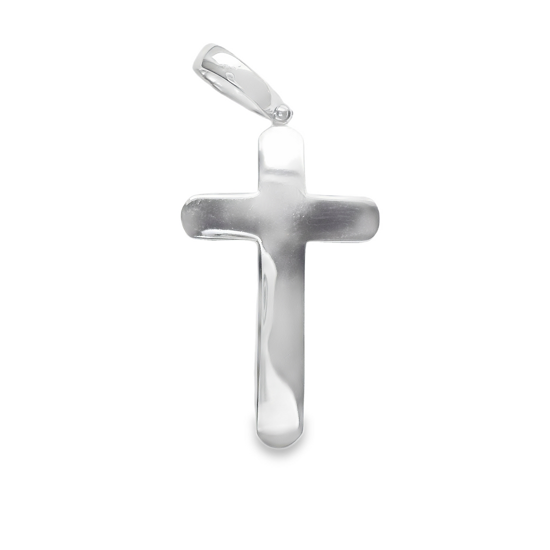 18kt White Gold Italian Made Cross Charm (6.58g)