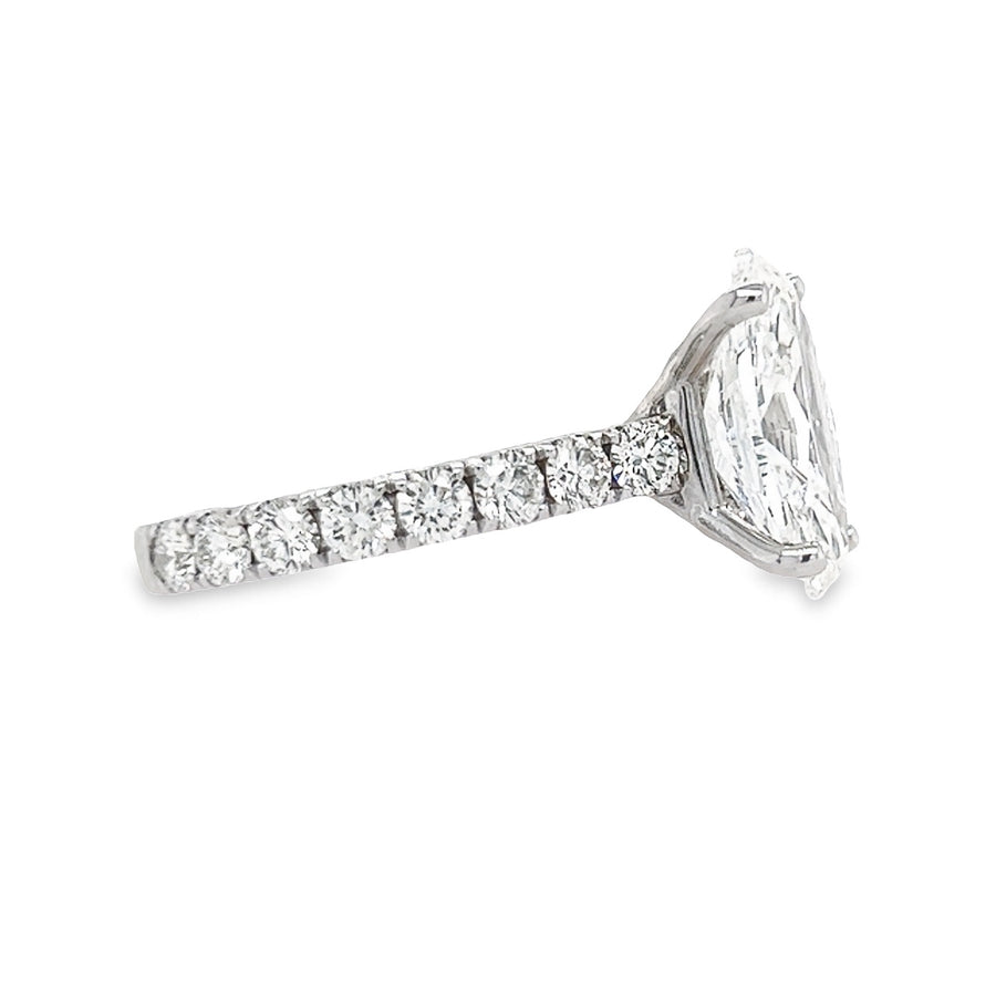 18K White Gold Natural Diamond Semi-Mount Ring (1.31ct)