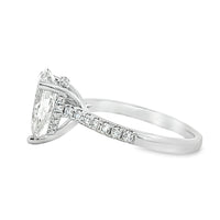 18K White Gold Lab-Grown Pear Diamond Engagement Ring (2.05ct)