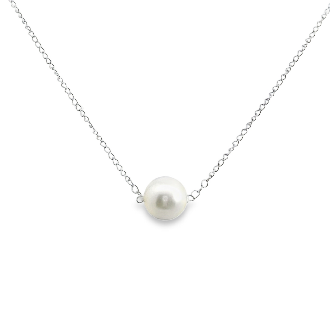 14kt White Gold 16" Milestone Pearl Necklace (6-6.5mm)