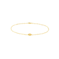 14K Yellow Gold 10" 1.95mm Oval Link Anklet (2.38g)