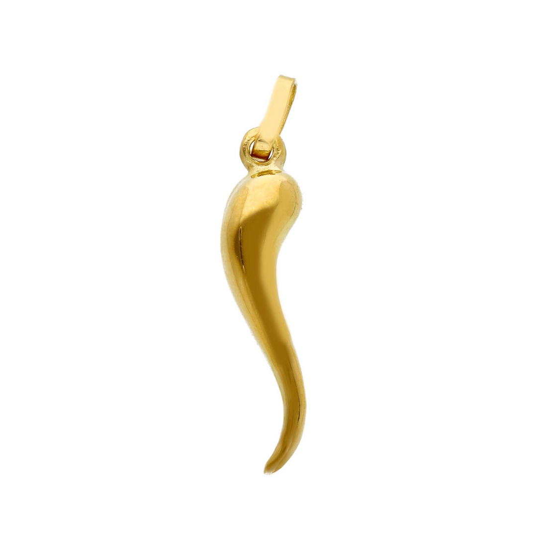 18kt Yellow Gold 35mm Italian-made Horn Charm (1.35g)