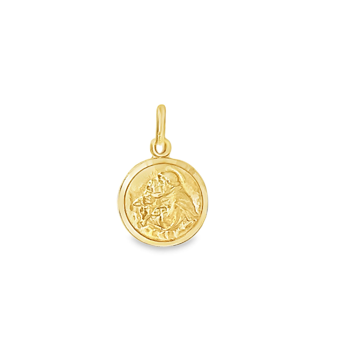 18K Yellow Gold 13mm St. Anthony Medal Pendant (2.06g)