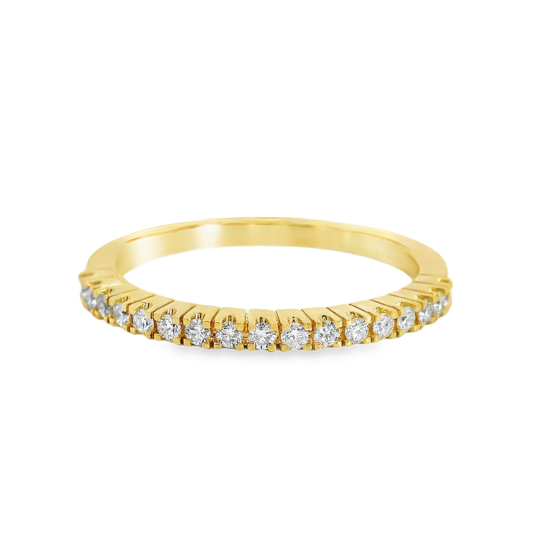 18kt Yellow Gold Natural Full Cut Diamond Wedding Ring (.19ct)
