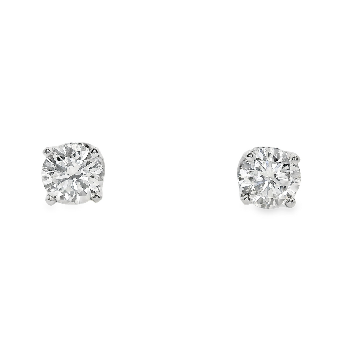 14kt White Gold Lab-Grown Diamonds Stud Earrings (0.8ct)