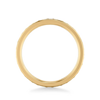 Artcarved 14kt Yellow Gold 5mm Matte Finish Floral Patterned Wedding Band