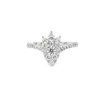 18kt White Gold Natural Diamond Free Form Ring (0.93ct)