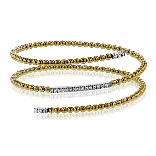 Simon G 18K Two Tone Diamond Bangle Bracelet (.44ct)