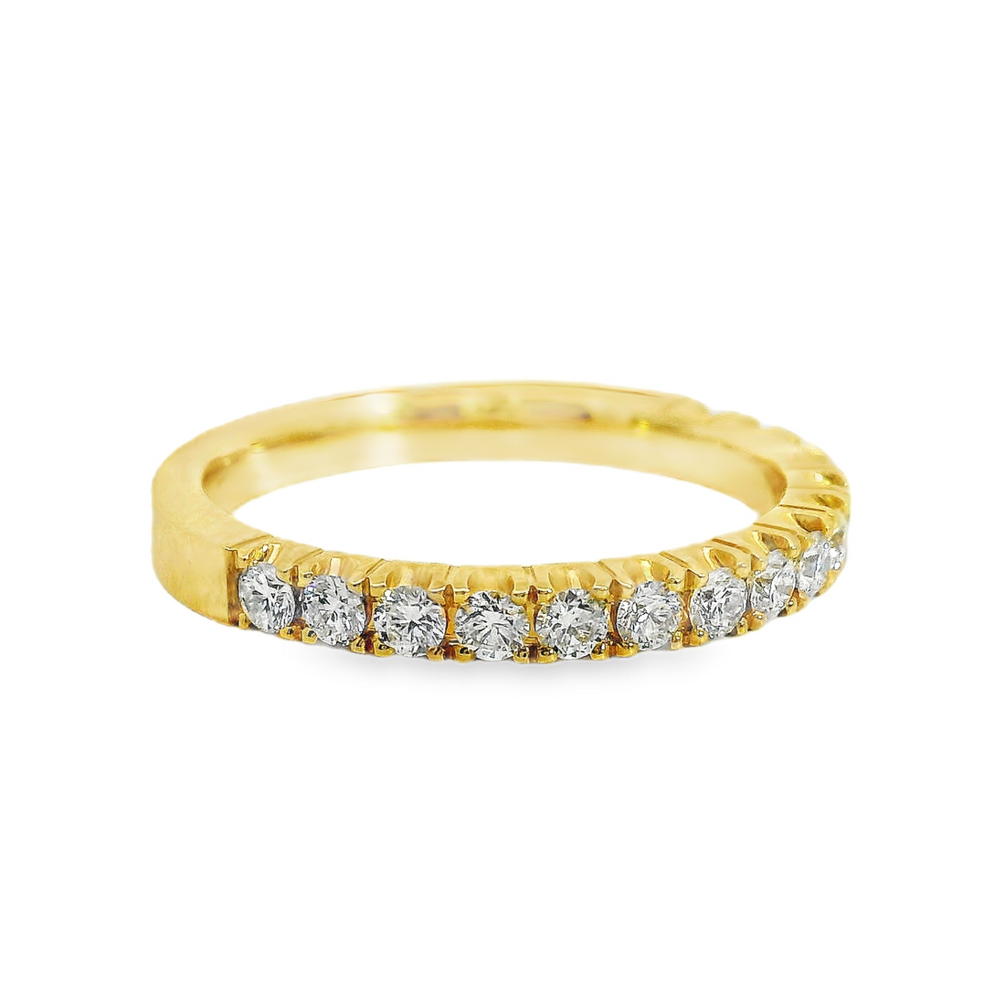 18kt Yellow Gold Natural Round Diamond Wedding Ring (.51ct)