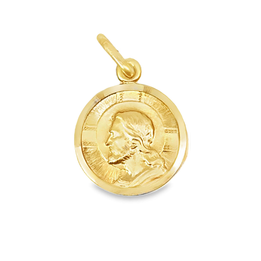 18kt Yellow Gold Italian Made Christ Head Charm (2.6g)