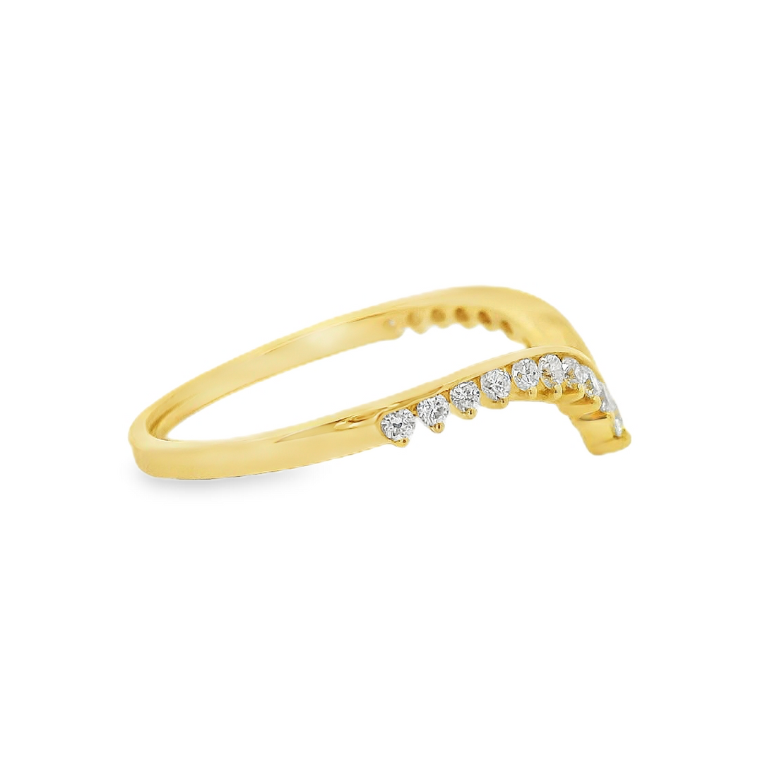 18kt Yellow Gold Natural Round Diamond Wedding Ring (.28ct)