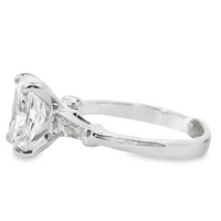 Platinum White Gold Lab-Grown Radiant Diamond Engagement Ring (2.82ct)