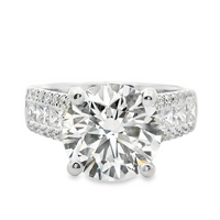 18kt White Gold Lab-Grown Round Diamond Engagement Ring (4.47ct)