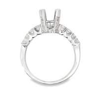 18kt White Gold Hidden Halo Natural Diamonds Semi-Mount Ring (0.5ct)