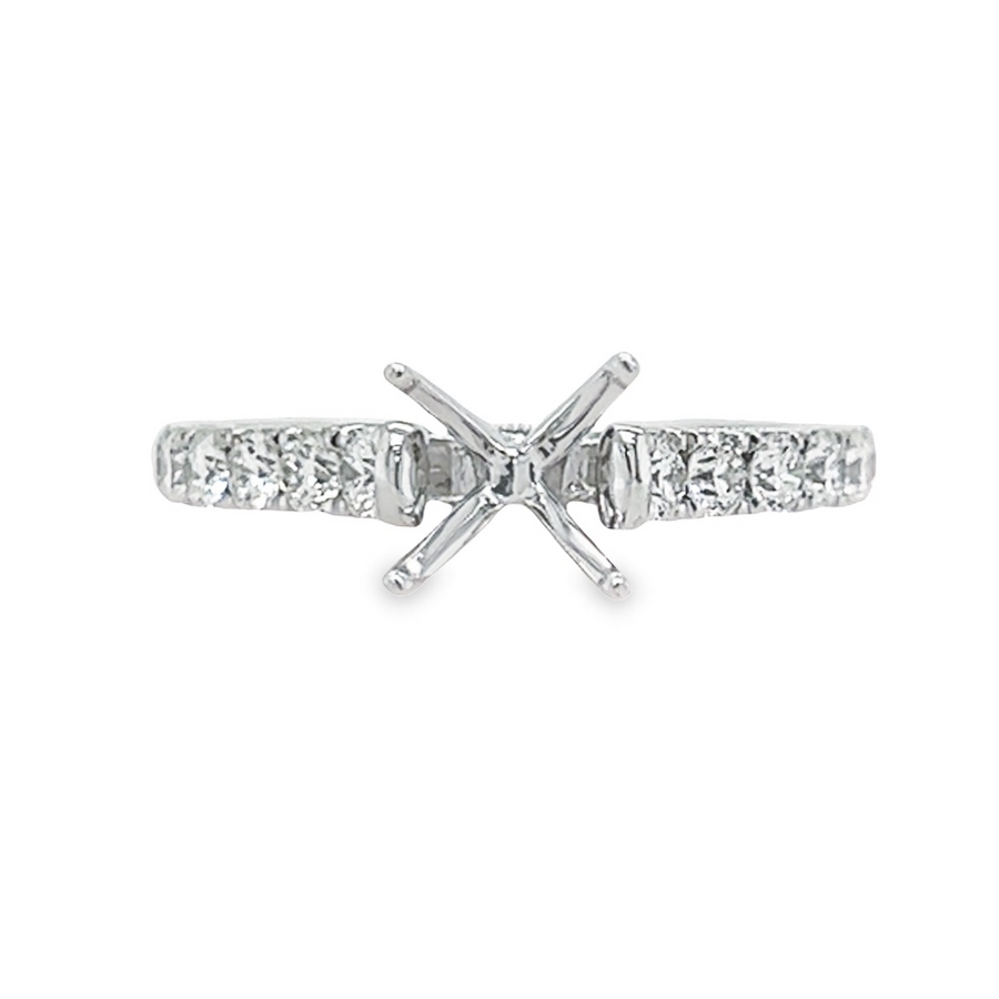 18K White Gold Diamond Semi-Mount Ring (.63ct)