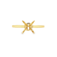 18K Yellow Gold Round Diamond Semi-Mount Ring (.06ct)