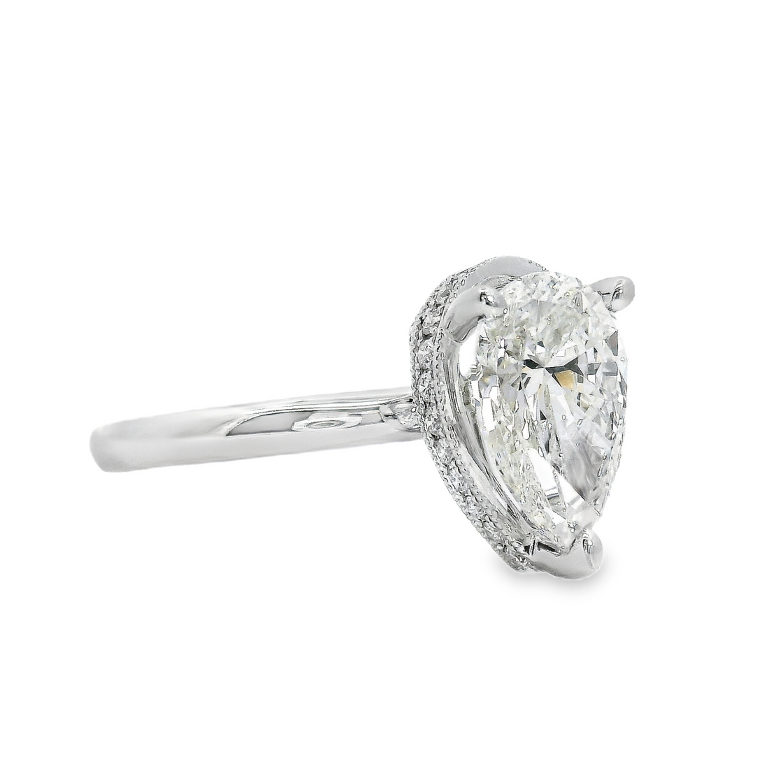 18kt White Gold Pear Diamond Engagement Ring (2.17ct)