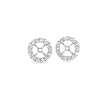 18K White Gold Jacket Diamond Earrings (.72ct)