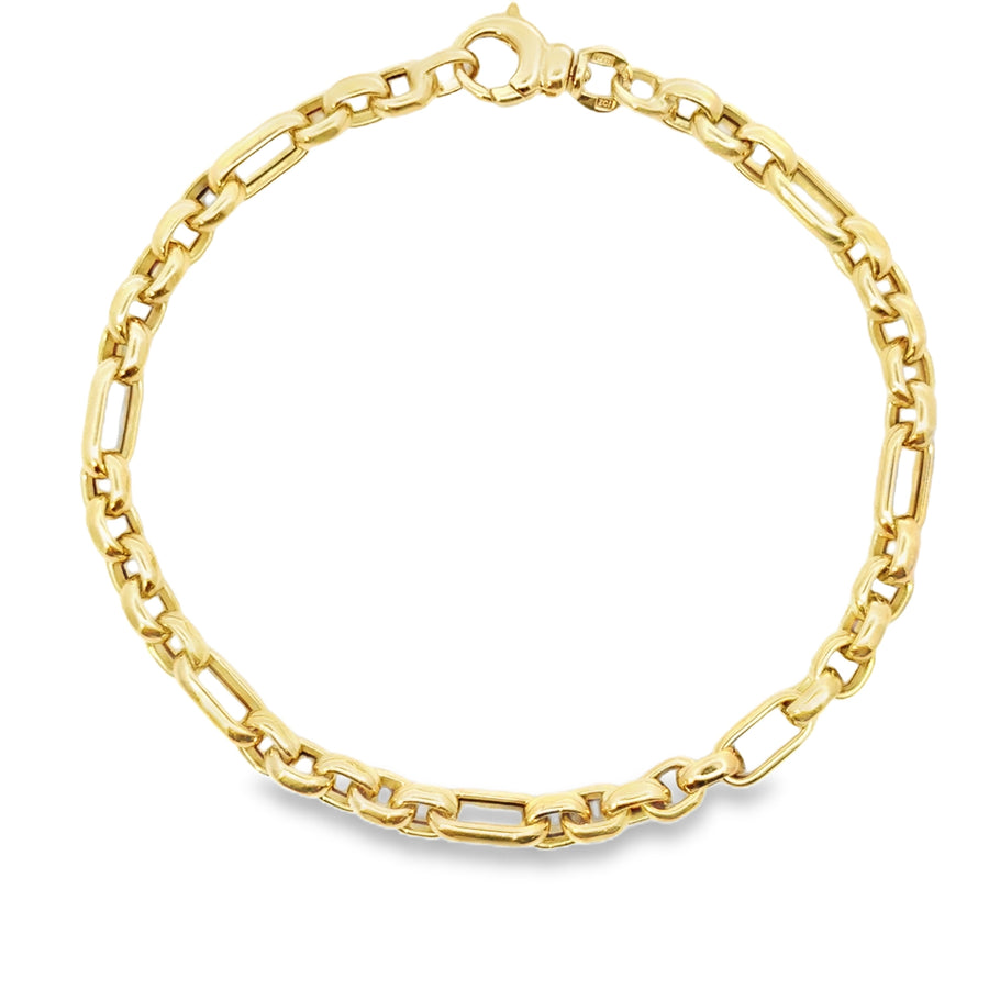 14kt Yellow Gold 8.5" 5.23mm Fancy Link Bracelet (7.06g)