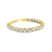 14kt Yellow Gold Lab-Grown Round Diamond Shared Prong Wedding Ring (1.00ct)
