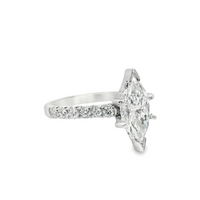Platinum Lab-Grown Marquise and Natural Round Diamond Engagement Ring (2.62ct)