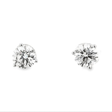 14kt White Gold Lab-Grown Round Diamond Studs (2ct)