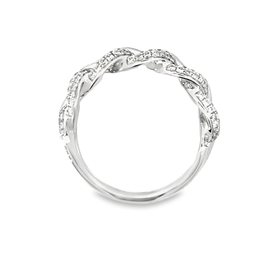 18kt White Gold Natural Diamond Contemporary Ring (0.46ct)