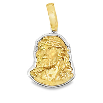 18K Two-Tone Gold Jesus Pendant (11.3g)