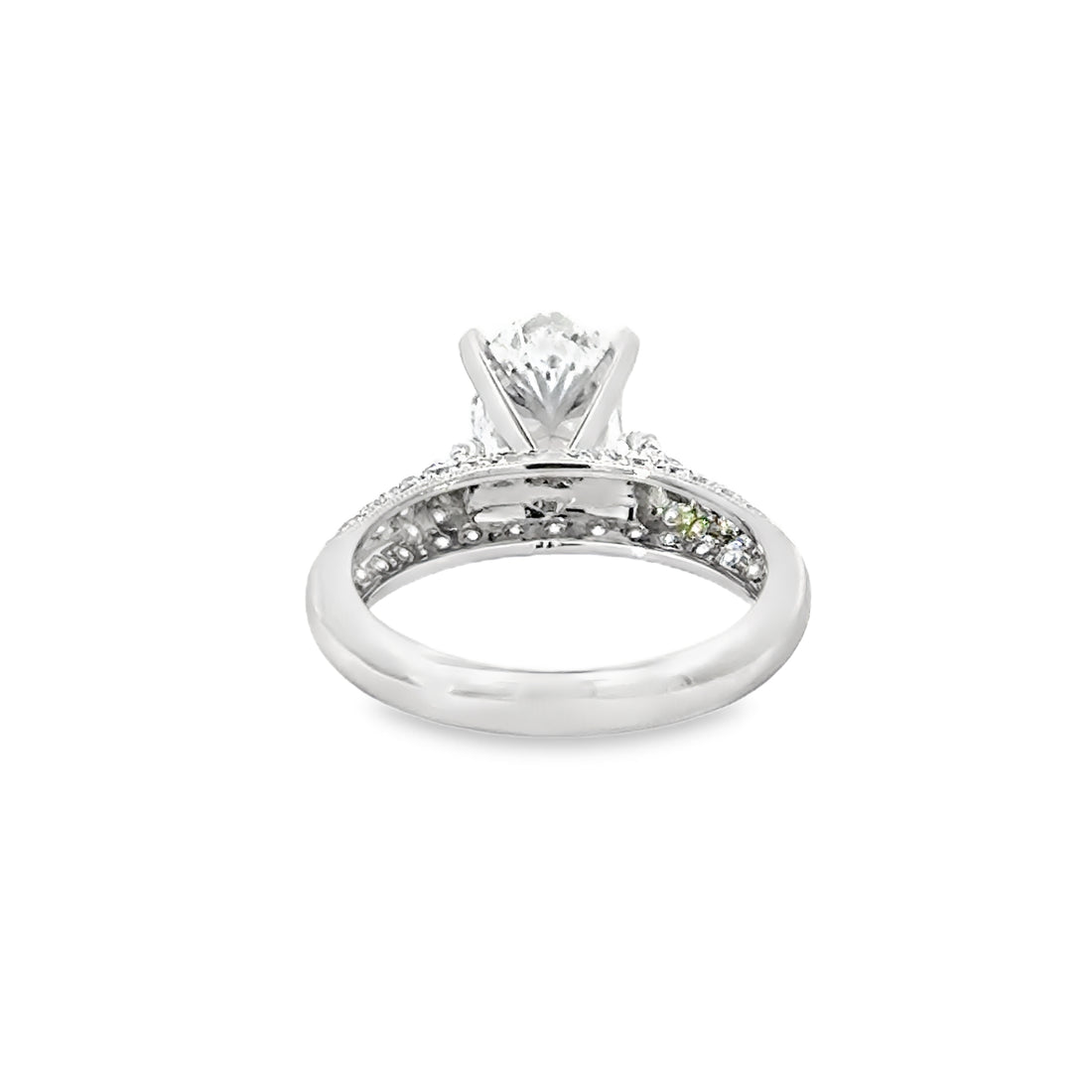 18kt White Gold Lab-Grown Oval Diamond Engagement Ring (2.6ct)