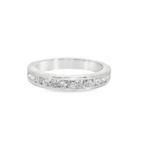 18kt White Gold Natural Round Diamond Wedding Ring (.54ct)