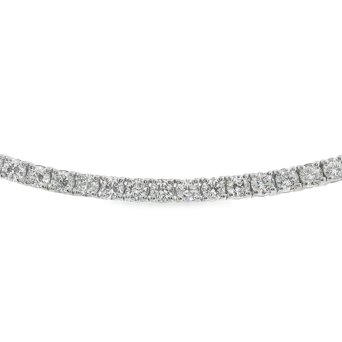 14kt White Gold 7" Lab-Grown Round Diamond Tennis Bracelet (4.57ct)