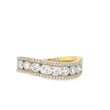 18kt Yellow Gold Natural Diamond Channel Ring (1.2ct)