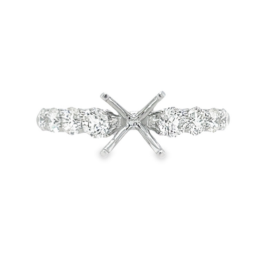 18K White Gold Diamond Semi-Mount Rings (.88ct)