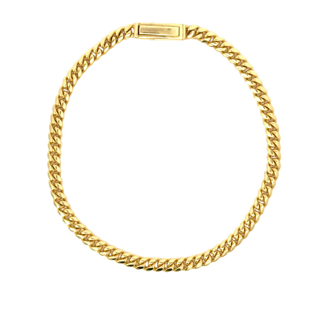 14K Yellow Gold 7" 3.5mm Curb Bracelet (7.43g)